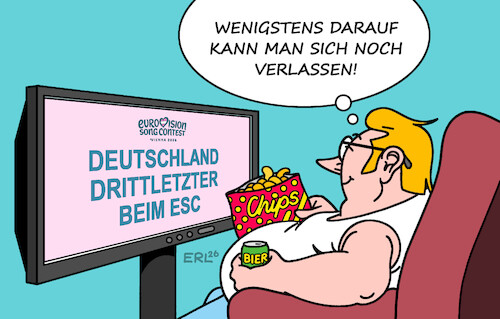 Cartoon: Inmitten all der Krisen (medium) by Erl tagged politik,kultur,musik,esc,eurovision,deutschland,drittletzter,stabilität,verlässlichkeit,krisen,kriege,streit,karikatur,erl,politik,kultur,musik,esc,eurovision,deutschland,drittletzter,stabilität,verlässlichkeit,krisen,kriege,streit,karikatur,erl