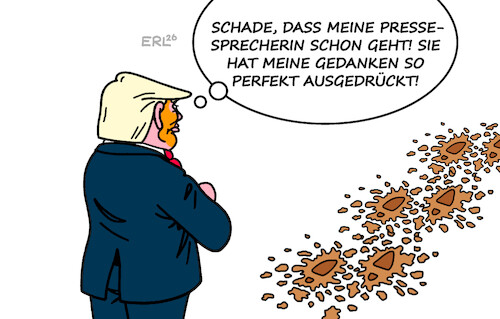 Cartoon: Karoline Leavitt (medium) by Erl tagged politik,usa,präsident,trump,pressesprecherin,rücktritt,karoline,leavitt,lügen,schlammschlachten,karikatur,erl,politik,usa,präsident,trump,pressesprecherin,rücktritt,karoline,leavitt,lügen,schlammschlachten,karikatur,erl