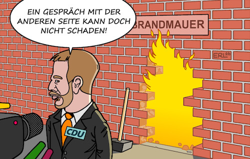 Cartoon: Kretschmer (medium) by Erl tagged politik,sachsen,ministerpräsident,cdu,vize,michael,kretschmer,brandmauer,offen,gespräche,afd,feuer,rechtsextremismus,karikatur,erl,politik,sachsen,ministerpräsident,cdu,vize,michael,kretschmer,brandmauer,offen,gespräche,afd,feuer,rechtsextremismus,karikatur,erl