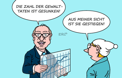Cartoon: Kriminalstatistik (medium) by Erl tagged innenminieter,dobrindt,vorstellung,kriminalstatistik,kriminalität,teils,rückgang,anstieg,mehr,anzeigen,hellfeld,dunkelziffer,interpretation,schwierig,gefühlte,bedrohung,michel,karikatur,erl,innenminieter,dobrindt,vorstellung,kriminalstatistik,kriminalität,teils,rückgang,anstieg,mehr,anzeigen,hellfeld,dunkelziffer,interpretation,schwierig,gefühlte,bedrohung,michel,karikatur,erl