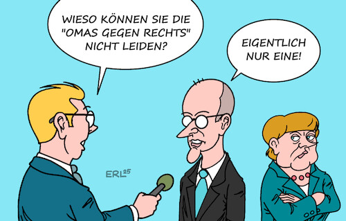 Cartoon: Merz gegen NGOs (medium) by Erl tagged politik,cdu,merz,anfrage,ngo,unterstützung,staat,omas,gegen,rechts,angela,merkel,kritik,abstimmung,afd,karikatur,erl,politik,cdu,merz,anfrage,ngo,unterstützung,staat,omas,gegen,rechts,angela,merkel,kritik,abstimmung,afd,karikatur,erl