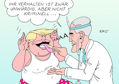 Cartoon: Mueller Diagnose (medium) by Erl tagged politik,usa,präsident,donald,trump,verdacht,wahlkampf,zusammenarbeit,russland,absprachen,manipulation,untersuchung,fbi,sonderermittler,robert,mueller,bericht,entlastung,unschuld,verhalten,würde,amt,arzt,patient,karikatur,erl,politik,usa,präsident,donald,trump,verdacht,wahlkampf,zusammenarbeit,russland,absprachen,manipulation,untersuchung,fbi,sonderermittler,robert,mueller,bericht,entlastung,unschuld,verhalten,würde,amt,arzt,patient,karikatur,erl