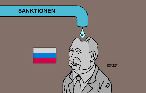 Cartoon: Steter Tropfen (medium) by Erl tagged politik,krieg,angriff,überfall,russland,putin,ukraine,santionen,sanktionspaket,steter,tropfen,stein,karikatur,erl,politik,krieg,angriff,überfall,russland,putin,ukraine,santionen,sanktionspaket,steter,tropfen,stein,karikatur,erl