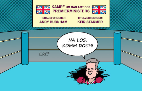 Cartoon: Titelkampf (medium) by Erl tagged politik,großbritannien,gb,uk,labour,partei,machtkampf,amt,premierminister,keir,starmer,andy,burnham,karikatur,erl,politik,großbritannien,gb,uk,labour,partei,machtkampf,amt,premierminister,keir,starmer,andy,burnham,karikatur,erl