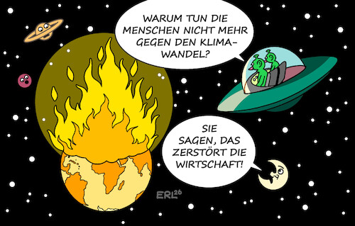 Cartoon: Waldbrände (medium) by Erl tagged politik,klima,klimawandel,erderwärmung,extremwetter,dürre,waldbrände,klimaschutz,wirtschaft,erde,außerirdische,ufo,mond,weltall,karikatur,erl,politik,klima,klimawandel,erderwärmung,extremwetter,dürre,waldbrände,klimaschutz,wirtschaft,erde,außerirdische,ufo,mond,weltall,karikatur,erl