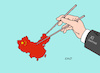 Cartoon: ... und als Nachspeise Taiwan I (small) by Erl tagged politik,china,machthaber,staatsoberhaupt,staatspräsident,xi,jinping,machtfülle,mao,zedong,tse,tung,parteitag,kommunistische,partei,kp,ziel,fernziel,annexion,taiwan,einverleibung,chinesisch,essen,stäbchen,nachspeise,karikatur,erl