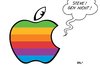 Cartoon: Apple (small) by Erl tagged apple computer steve jobs rückzug rücktritt