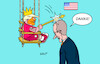 Cartoon: Audienz beim Kindkönig (small) by Erl tagged politik,bundeskanzler,merz,besuch,usa,präsident,trump,könig,infantil,macht,demut,karikatur,erl
