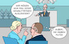 Cartoon: Bundestagsdebatte (small) by Erl tagged politik,bundestag,debatte,kanzler,merz,vorwurf,afd,fremdenfeindlich,weidel,chrupalla,ausländer,gewalttätig,putin,karikatur,erl
