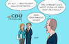Cartoon: CDU (small) by Erl tagged politik,cdu,präsidium,klausur,richtung,unzufriedenheit,bundeskanzler,merz,sport,fußball,fc,bayern,torhüter,manuel,neuer,ball,verstolpert,schnellstes,gegentor,bundesliga,alter,abtreten,karikatur,erl