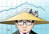 Cartoon: China DAX (small) by Erl tagged china,börse,kurssturz,auswirkung,welt,deutschland,dax,zehntausend,punkte,marke,fall,finanzen,geld,gewinn,verlust,anleger,aktien,dachs,karikatur,erl
