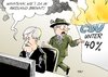 Cartoon: CSU (small) by Erl tagged csu,umfrage,vierzig,prozent,minus,russland,waldbrände,waldbrand,brand,feuer,rauch,seehofer