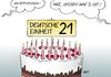 Cartoon: Deutsche Einheit 21 (small) by Erl tagged deutsche,einheit,21,jahre,stuttgart21,unterirdisch,lassen,geburtstag,torte,geburtstagstorte,kerzen