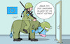 Cartoon: Ein weiter Weg (small) by Erl tagged politik,angriffskrieg,russland,putin,ukraine,usa,trump,rückzug,eu,verteidigung,armee,europa,stier,karikatur,erl