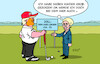 Cartoon: Erfahrene Erzieherin (small) by Erl tagged politik,usa,trump,zölle,strafzölle,verhandlungen,eu,von,der,leyen,kind,kinder,erzieherin,golf,golfplatz,karikatur,erl