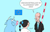 Cartoon: EU Merz (small) by Erl tagged politik,bundeskanzler,merz,besuch,eu,kritik,grenzkontrollen,alleingang,europa,stier,karikatur,erl