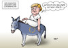 Cartoon: Europa Merkel (small) by Erl tagged bundeskanzlerin,angela,merkel,wiederwahl,regierungserklärung,eu,europa,politik,europapolitik,skizzieren,sparkurs,schulden,stabilität,solidarität,solidität,solide,esel,stier,karikatur,erl