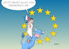 Cartoon: Frankreichwahl II (small) by Erl tagged frankreich,wahl,präsidentschaftswahl,präsident,präsidentin,emmanuel,macron,en,marche,neoliberalismus,europafreundlich,marine,le,pen,rechtsextremismus,rechtspopulismus,nationalismus,rassismus,europafeindlich,euro,eu,austritt,ende,angst,schicksalswahl,europa,stier,abhängigkeit,sterne,karikatur,erl