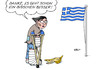 Cartoon: Griechenland (small) by Erl tagged griechenland,krise,schulden,banken,euro,sparkurs,eu,troika,genesung,neuwahlen,gipsbein,gips,bananenschale,karikatur,erl