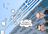 Cartoon: Griechenland (small) by Erl tagged griechenland krise euro schulden eu sparkurs reformen regierung tsipras varoufakis lage aufwärts abwärts wahrnehmung flagge karikatur erl