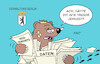 Cartoon: Hackerangriff Berlin (small) by Erl tagged politik,internet,hackerangriff,berlin,verwaltung,daten,diebstahl,lösegeld,darknet,sicherheit,mangelhaft,bär,karikatur,erl