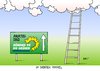Cartoon: Im siebten Himmel (small) by Erl tagged grüne,bündnis,90,die,grünen,parteitag,umfragewerte,umfragehoch,zustimmung,höhenflug,wähler,himmel,leiter,wolken