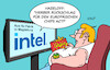 Cartoon: Intel I (small) by Erl tagged politik,it,computer,chip,intel,aus,fabrik,magdeburg,fernsehen,chips,bier,engpass,karikatur,erl
