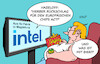 Cartoon: Intel II (small) by Erl tagged politik,it,computer,chip,intel,aus,fabrik,magdeburg,fernsehen,chips,bier,engpass,karikatur,erl