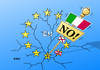Cartoon: Italien (small) by Erl tagged italien,referendum,verfassung,änderung,ablehnung,no,nein,ministerpräsident,renzi,rücktritt,unsicherheit,eu,euro,europa,riss,spqr,rom,senat,volk,karikatur,erl