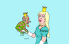 Cartoon: Märchenprinz (small) by Erl tagged politik,partei,parteitag,cdu,hadern,chef,kanzler,friedrich,merz,märchenprinz,froschkönig,frosch,prinzessin,küssen,kuss,karikatur,erl