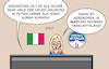 Cartoon: Meloni (small) by Erl tagged politik,italien,asylverfahren,albanien,streit,gericht,sichere,herkunftsländer,krieg,putin,soldaten,nordkorea,karikatur,erl