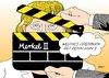 Cartoon: Merkel II (small) by Erl tagged merkel,kanzlerin,wiederwahl,film,klappe,drehbuch