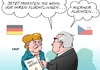 Cartoon: Merkel in Tschechien (small) by Erl tagged bundeskanzlerin,angela,merkel,deutschland,besuch,tschechien,präsident,milos,zeman,thema,flüchtlinge,willkommenskultur,ablehnung,angst,fremdenfeindlichkeit,rechtspopulismus,eu,verteilung,asylrecht,asyl,asylantrag,flucht,flagge,karikatur,erl