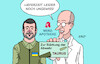 Cartoon: Merz in Kiew (small) by Erl tagged politik,merz,ukraine,kiew,selenskyj,taurus,abwehr,immunsystem,apotheke,lieferengpass,karikatur,erl