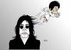 Cartoon: Michael Jackson (small) by Erl tagged michael jackson star pop king dead death tot tod musik musiker sänger kind