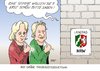 Cartoon: NRW (small) by Erl tagged nrw,hannelore,kraft,ministerpräsidentin,spd,grüne,minderheitsregierung,landtag,stimme,mehrheit
