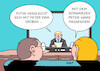 Cartoon: Peter Putin (small) by Erl tagged politik,krieg,russland,ukraine,diktator,wladimir,putin,selbstverständnis,zar,peter,der,große,vergleich,kartenspiel,schwarzer,karikatur,erl