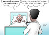 Cartoon: Pflegekräftemangel (small) by Erl tagged pflege,reform,demenz,pflegekräfte,mangel,arzt,flüchtlinge,hautfarbe,angst,idee,karikatur,erl