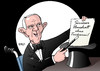 Cartoon: Schäuble Haushalt (small) by Erl tagged bundestag,debatte,haushalt,finanzminister,wolfgang,schäuble,seriös,solide,trickserei,trick,zaubertrick,zauberstab,zylinder,neuverschuldung,schuldenbremse,konjunktur