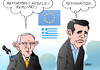 Cartoon: Schäuble Tsipras (small) by Erl tagged griechenland,krise,schulden,euro,eu,streit,richtung,austerität,solidarität,eurozone,währungsunion,regeln,reformen,grexit,realität,resignation,schäuble,tsipras,karikatur,erl