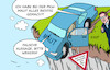 Cartoon: Scheuer (small) by Erl tagged politik,csu,pkw,maut,ausländer,scheitern,eu,recht,entschädigung,betreiber,auszahlung,verfrüht,verkehrsminister,scheuer,anklage,falschaussage,auto,navi,karikatur,erl