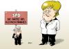 Cartoon: SPD (small) by Erl tagged spd,cdu,umfragewerte,kanzlerkandidat,kanzlerin,steinmeier,merkel,wahl,wahlkampf