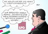 Cartoon: SPD Erneuerung (small) by Erl tagged spd,erneuerung,umfrage,tief,wahl,niederlagen,verluste,agenda,2010,hartz,iv,sozialdemokratisierung,angela,merkel,sigmar,gabriel,karikatur,erl