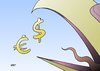 Cartoon: Stresstest für Euro und Dollar (small) by Erl tagged euro,dollar,stresstest,schulden,krise,eu,usa,pleite,bankrott,haushalt,sparen