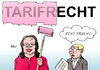 Cartoon: Tarifrecht 1 (small) by Erl tagged tarifrecht,gesetz,arbeitsministerin,nahles,gewerkschaft,spartengewerkschaft,frech,frechheit,wand,farbe,streichen,echt,karikatur,erl