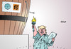 Cartoon: Trump (small) by Erl tagged illustration politik usa präsidentschaftswahl wahl präsident republikaner donald trump amerika populismus rechtspopulismus nationalismus weltlage explosiv pulverfass lunte feuer fackel freiheit freiheitsstatue liberty karikatur erl