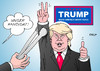 Cartoon: Trump Nominierung (small) by Erl tagged usa präsident wahl nominierung republikaner donald trump widerwillen distanz rechtpopulismus populismus spaltung gesellschaft zange grillzange karikatur erl