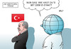 Cartoon: Türkei (small) by Erl tagged türkei,verhältnis,is,staat,kalifat,islamismus,terror,luftangriffe,usa,verbündete,unterstützung,zögern,welt,erde,frage,gretchenfrage,goethe,faust