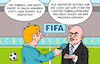 Cartoon: WM in Saudi-Arabien (small) by Erl tagged politik,sport,fußball,wm,fifa,saudi,arabien,absolute,monarchie,diktatur,geld,gier,geldgier,infantino,karikatur,erl