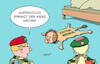 Cartoon: Zeitenwende (small) by Erl tagged politik,verteidigung,bundeswehr,scholz,zeitenwende,sprung,bettvorleger,ausrüstung,personal,merz,karikatur,erl